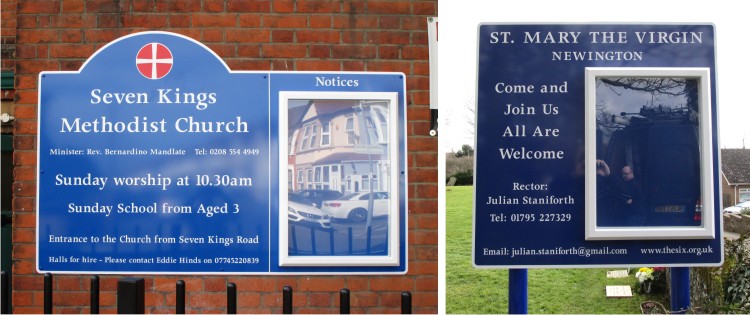 Single Superior External Church Notice Boards